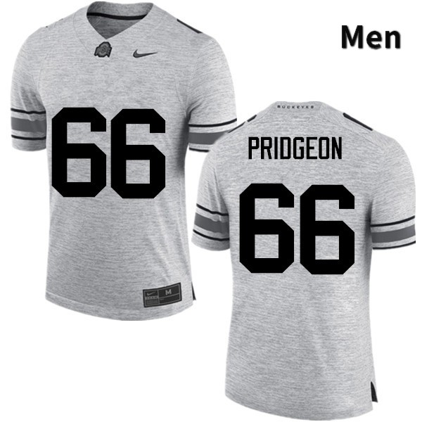 Ohio State Buckeyes Malcolm Pridgeon Men's #66 Gray Game Stitched College Football Jersey